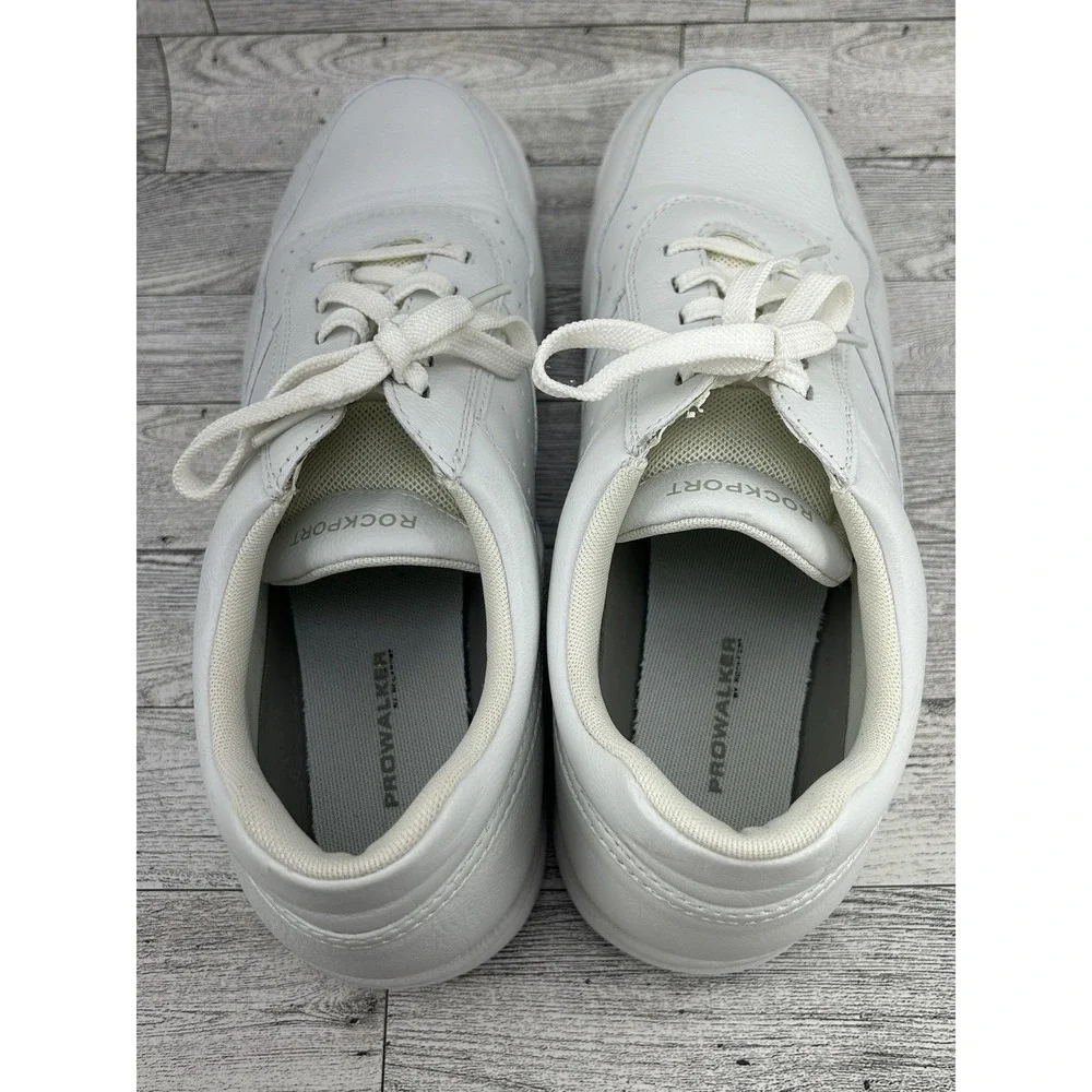 Rockport ProWalker‎ Shoes Mens Size 10M White Leather Walking Comfort Classic